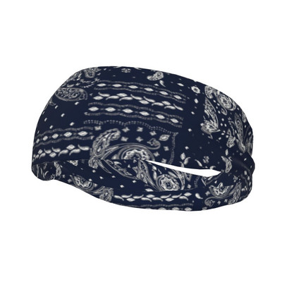 Paisley Pattern Headband Head Sweat Κορδέλα μαλλιών Fitness Jogging Tennis Yoga Gym Sweatband Αθλητική ασφάλεια για άνδρες