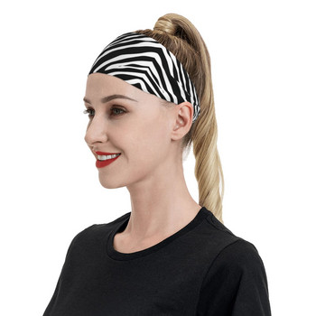 Zebra Sweatbands Широки външни спортни потни ленти за глава за унисекс Headwrap Потни превръзки за глава Фитнес Йога Лента за пот за коса
