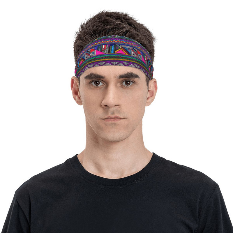 Boho športová čelenka Bohemia vlasová páska Outdoor Sport potítko Športová bezpečnosť pre ženy