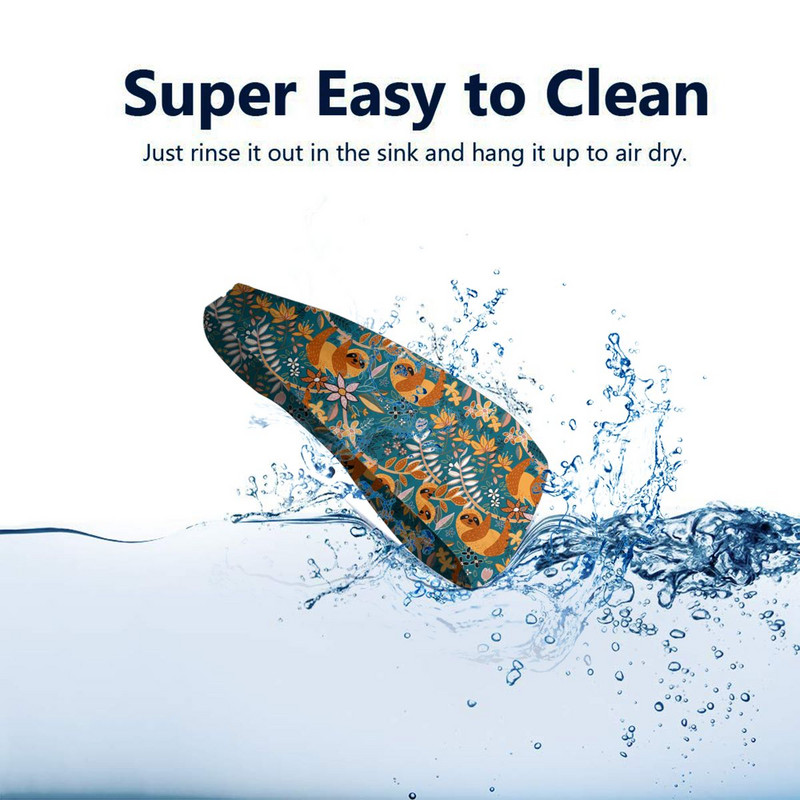 „Boho Sloth“ gėlių prakaito juosta Minkšta lauko sportinė galvos juosta, skirta unisex gyvūnams, plaukų tvarsčiai Sporto salė Fitnesas Joga Plaukų turbanas