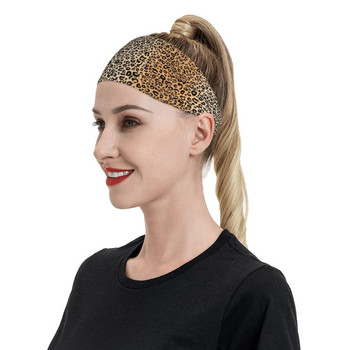 Tan Leopard Sweatbands Ελαστική εξωτερική αθλητική ιδρώτα Headbands για γυναίκες Ανδρικά Headwrap Head Sweat Bandage Gym Fitness Yoga Hairband