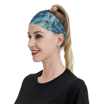 Bohemian Mandala Pattern Women Sweatband Пот лента за глава Еластична йога лента за коса Boho Sweat Bandage