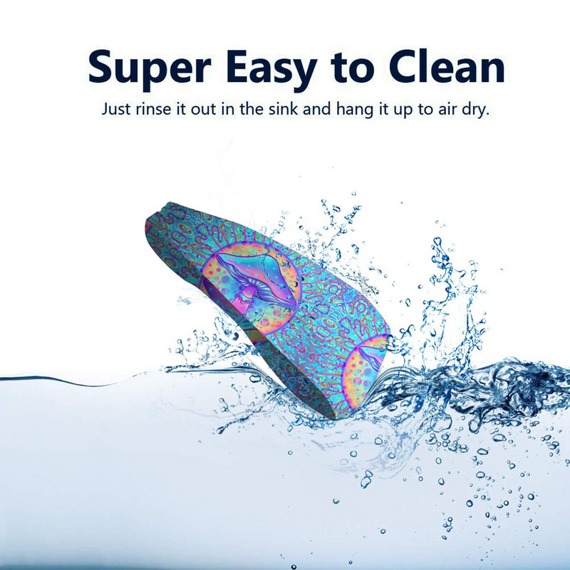 „Magic Mushrooms“ vyrų prakaito juosta Sportinė galvos juosta, elastinga dviračių jogos plaukų juosta, psichodelinė hipių juostelė Sporto sauga