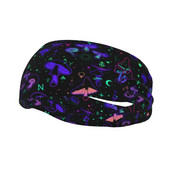 Magic Mushrooms izzadságszalag nőknek Férfi Okkult Stretch izzadság fejpántok Edzőterem Fitness Jóga Hajkötések Fejfedők Haj Izzasztószalagok