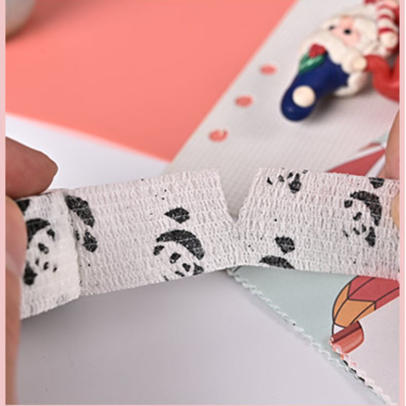 5 tk Sõrmekaitse sideme kirjutamine Prinditud Meditsiiniline isekleepuv side sporditeip mittekootud elastne lemmiklooma tätoveering 4,8m side