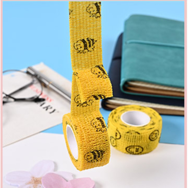 5 tk Sõrmekaitse sideme kirjutamine Prinditud Meditsiiniline isekleepuv side sporditeip mittekootud elastne lemmiklooma tätoveering 4,8m side