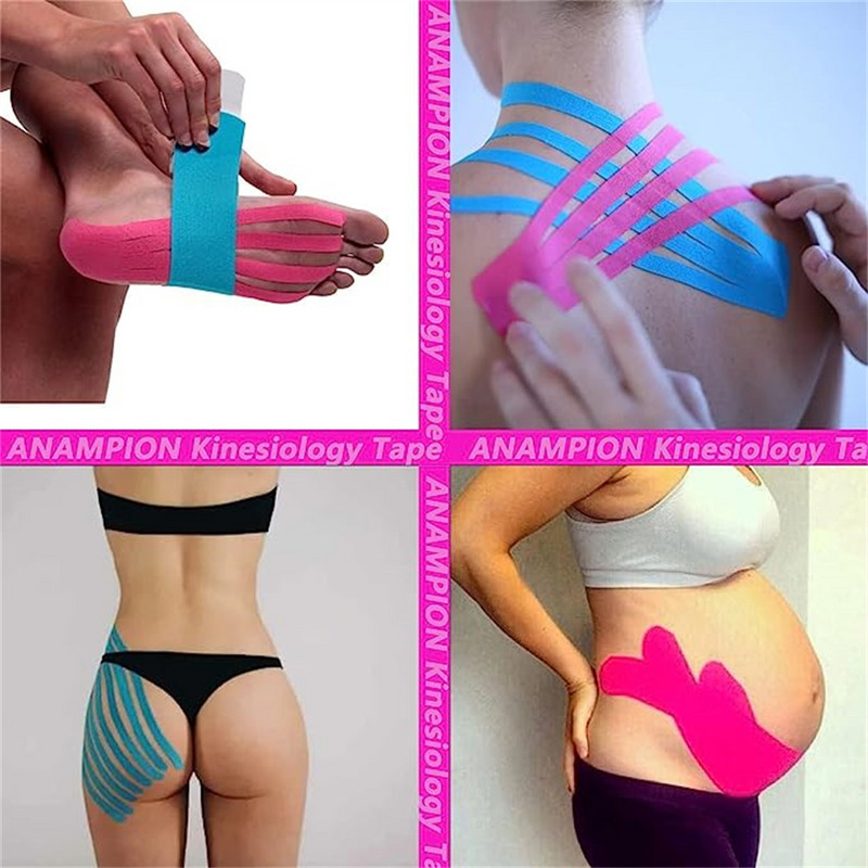 Kinesiology Tape Pro Athletic Sports (20 iš anksto nupjautų juostelių) Neperšlampama elastinga Atletinė juosta raumenų skausmą malšinanti sąnarių atrama
