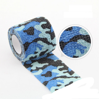1 rulonas 2,5 cm x 4,5 M kamufliažinis elastoplasto lipnus tvarstis, tampri, lipni juosta, skirta sportinei apsaugai kelio piršto kulkšnies
