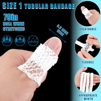 1 Ρολό Fix Net Tubular Bandage Ελαστικός Επίδεσμος Διχτυού Αναπνεύσιμος Σωληνωτός Επίδεσμος Τεντωμένος Σωληνοειδής Γάζας για Πληγή στον Αγκώνα Αντιβράχιο Καρπού