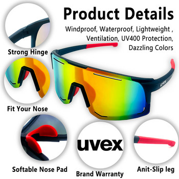UVEX Очила за колоездене Слънчеви очила за колоездене UV400 Очила Спортни Мъжки MTB Очила за открито Велосипедни очила Дамски слънчеви очила Окуляри