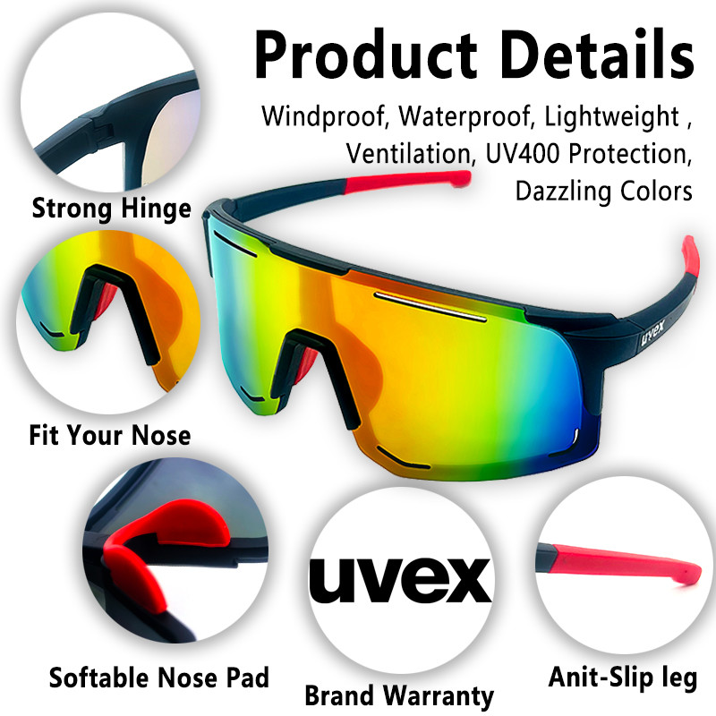 UVEX biciklističke naočale biciklističke sunčane naočale UV400 naočale sportske muške MTB vanjske naočale biciklističke naočale ženske sunčane naočale okulari