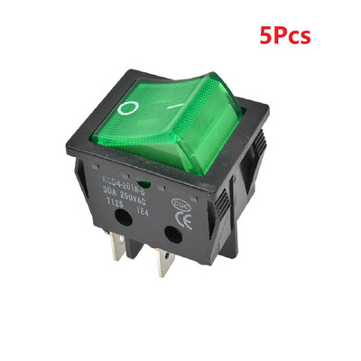 5 tk KCD4 klahvlüliti SISSE-VÄLJA 2 faili 4 vasest jalga Elektriseadmed koos valguse toitelülitiga lüliti kork 30A 250V AC