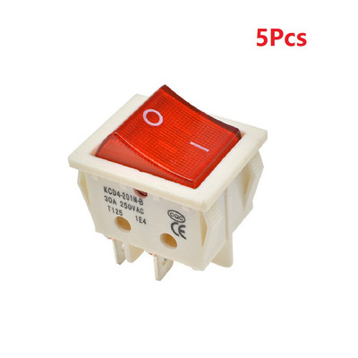 5 tk KCD4 klahvlüliti SISSE-VÄLJA 2 faili 4 vasest jalga Elektriseadmed koos valguse toitelülitiga lüliti kork 30A 250V AC
