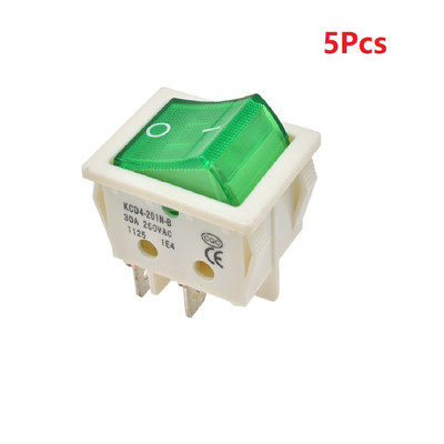 5 tk KCD4 klahvlüliti SISSE-VÄLJA 2 faili 4 vasest jalga Elektriseadmed koos valguse toitelülitiga lüliti kork 30A 250V AC