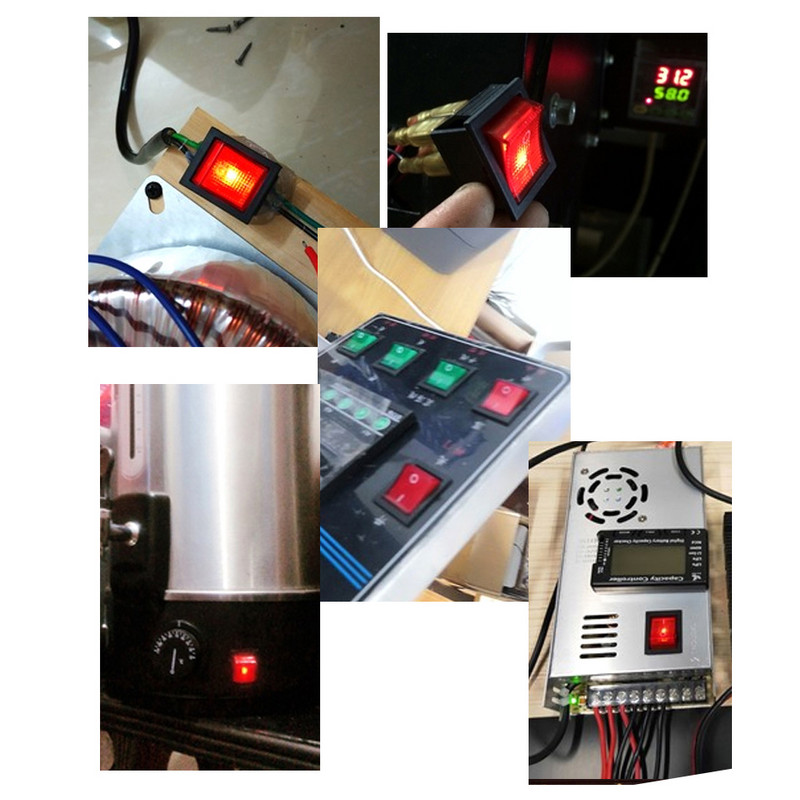 5 tk KCD4 klahvlüliti SISSE-VÄLJA 2 faili 4 vasest jalga Elektriseadmed koos valguse toitelülitiga lüliti kork 30A 250V AC