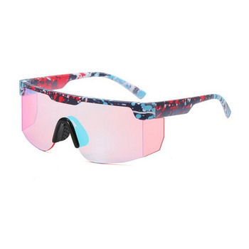 Clamshell Lens UV400 Велосипедни очила Без рамки Велосипедни слънчеви очила Мъже Жени Очила за бягане Риболов MTB Bike Eyewear Велосипедист