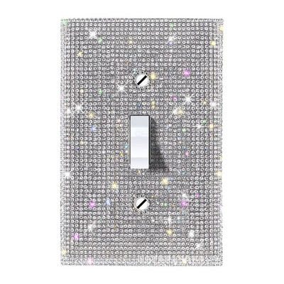 Lülituspaneeli kleebis Rhinestones Pistikupesa Raam Seinaplaadi kate Bling Pistik Pistikupesa Glitter Crystal Kodukaunistus Elutuba