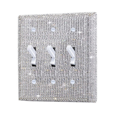 Lülituspaneeli kleebis Rhinestones Pistikupesa Raam Seinaplaadi kate Bling Pistik Pistikupesa Glitter Crystal Kodukaunistus Elutuba