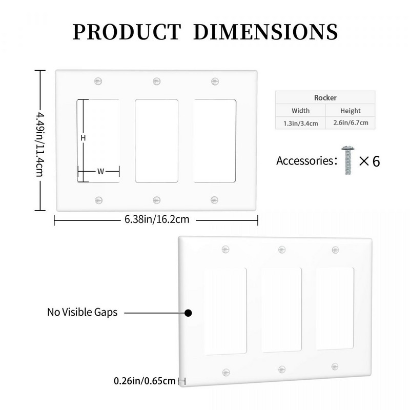 Style F valguslüliti seinaplaadi kate pistikupesa väljalaskepaneel vannitoa elutoa magamistoa kaunistamiseks