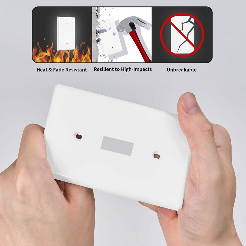 Бял превключвател за осветление Стенна плоча Капак Съдържание Изходен панел За баня Всекидневна Декорация на спалня