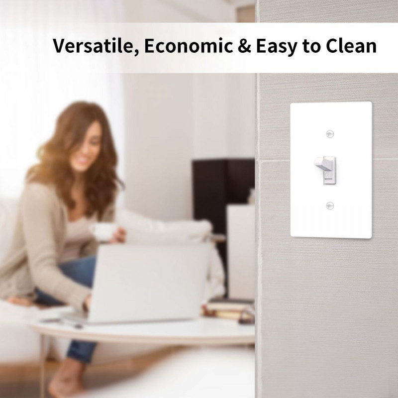 Бял превключвател за осветление Стенна плоча Капак Съдържание Изходен панел За баня Всекидневна Декорация на спалня