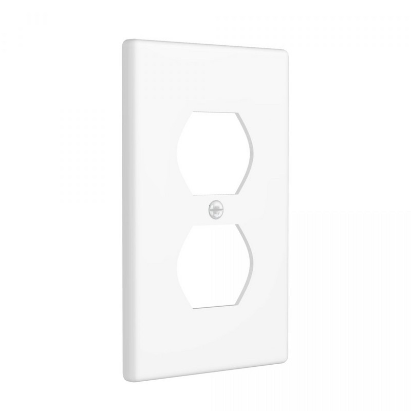 Fehér fénykapcsoló fali lemez burkolata aljzat kimeneti panelje a fürdőszobához nappali szoba hálószoba dekorációhoz