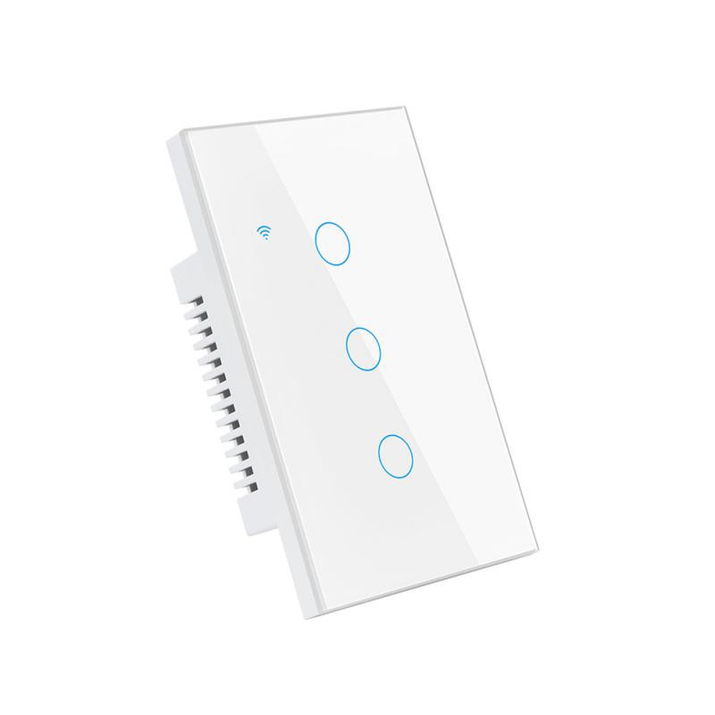 Neutraalse juhtmega ühe tulekahju lüliti Nutika kodu valguse seinanupp Lihtne seadistamine Puutelüliti Kolm juhtimismeetodit Hääljuhtimine