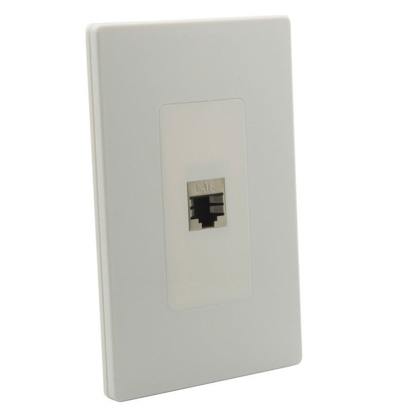 Naujas dizainas 1 grupė be varžto 1 prievadas F RG6 televizorius HDMI CAT6 RJ45 nuo moteriškos iki moteriškos sieninės plokštės