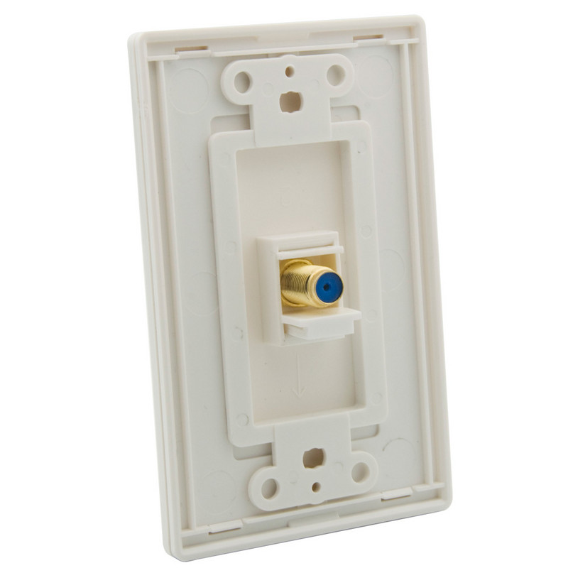 Naujas dizainas 1 grupė be varžto 1 prievadas F RG6 televizorius HDMI CAT6 RJ45 nuo moteriškos iki moteriškos sieninės plokštės