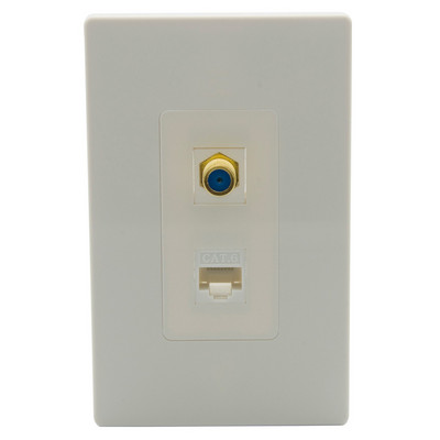 Нов дизайн 1 банда без винт Декоративен стил HDMI USB 3.0 CAT6 F RG6 Toslink 3,5 мм аудио LC влакно от женска към женска стенна плоча