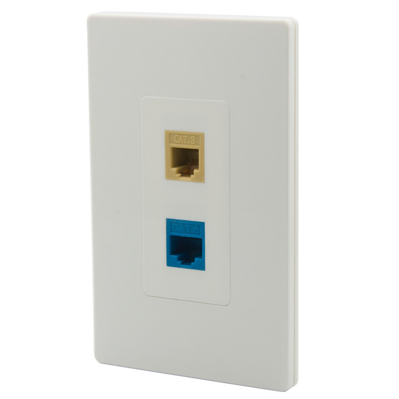 Нов дизайн 1 банда без винт Декоративен стил HDMI USB 3.0 CAT6 F RG6 Toslink 3,5 мм аудио LC влакно от женска към женска стенна плоча