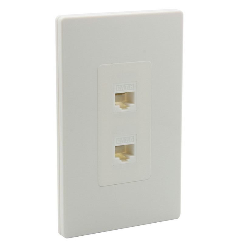 Uus disain 1 rühm ilma kruvideta 1 2 3 4 6 porti CAT6 RJ45 emas-naises seinaplaat