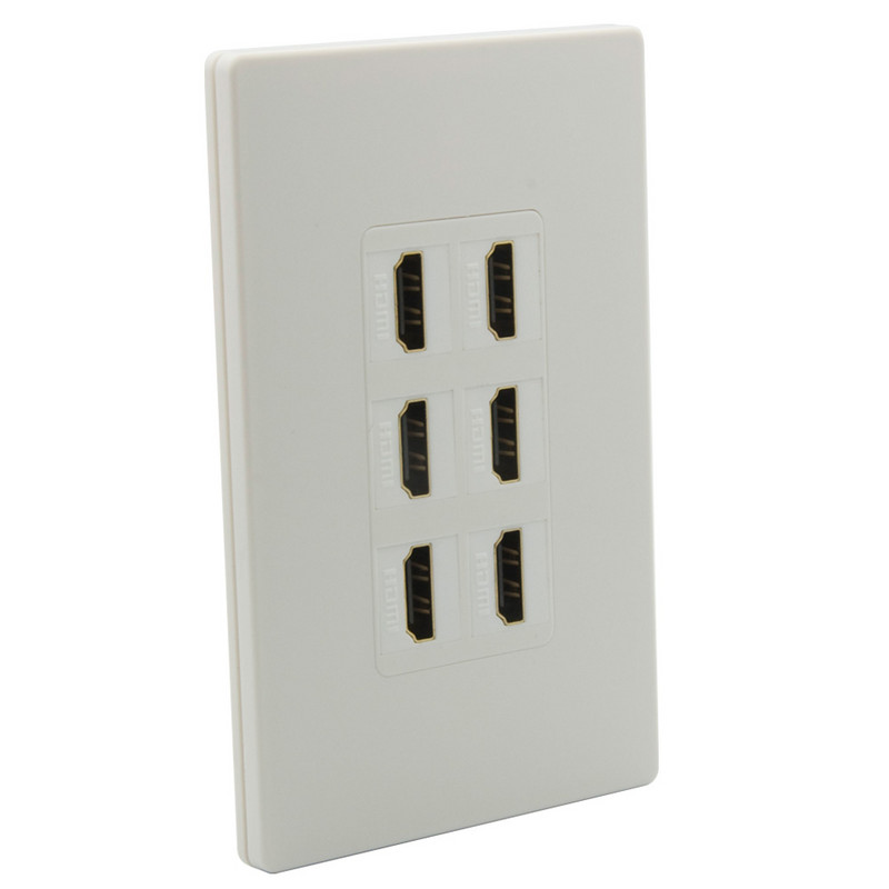 Naujas dizainas 1 grupė be varžto 1 2 3 4 6 HDMI prievadai nuo lizdo iki moteriškos sieninės plokštės