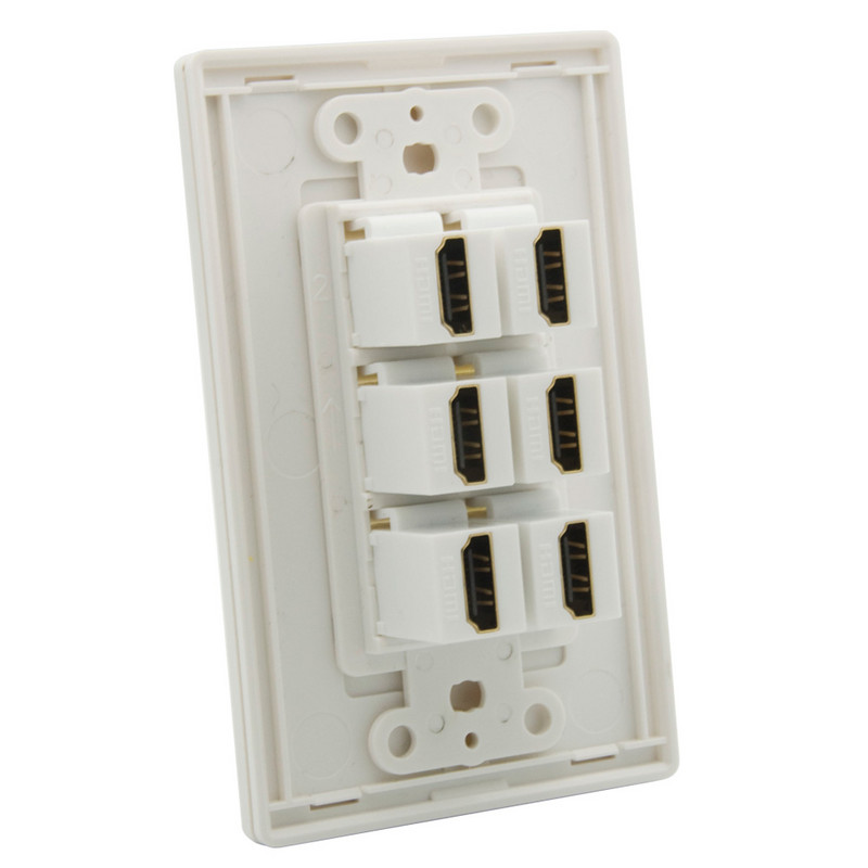 Naujas dizainas 1 grupė be varžto 1 2 3 4 6 HDMI prievadai nuo lizdo iki moteriškos sieninės plokštės