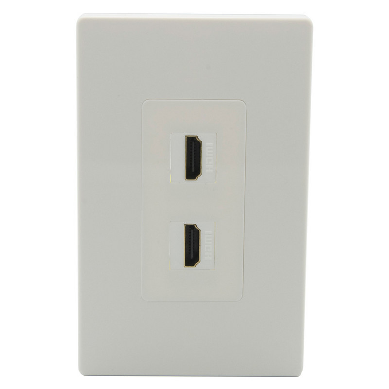 Нов дизайн 1 банда без винт Декоративна къса кабелна плоча в стил HDMI от жена към жена за стена