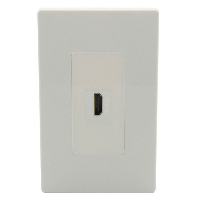 Нов дизайн 1 банда без винт Декоративна къса кабелна плоча в стил HDMI от жена към жена за стена