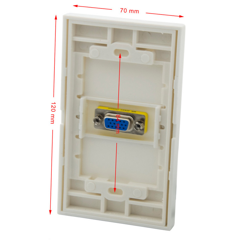 DMTMB 1 Gang No Screw 1 Port VGA Wall Plate