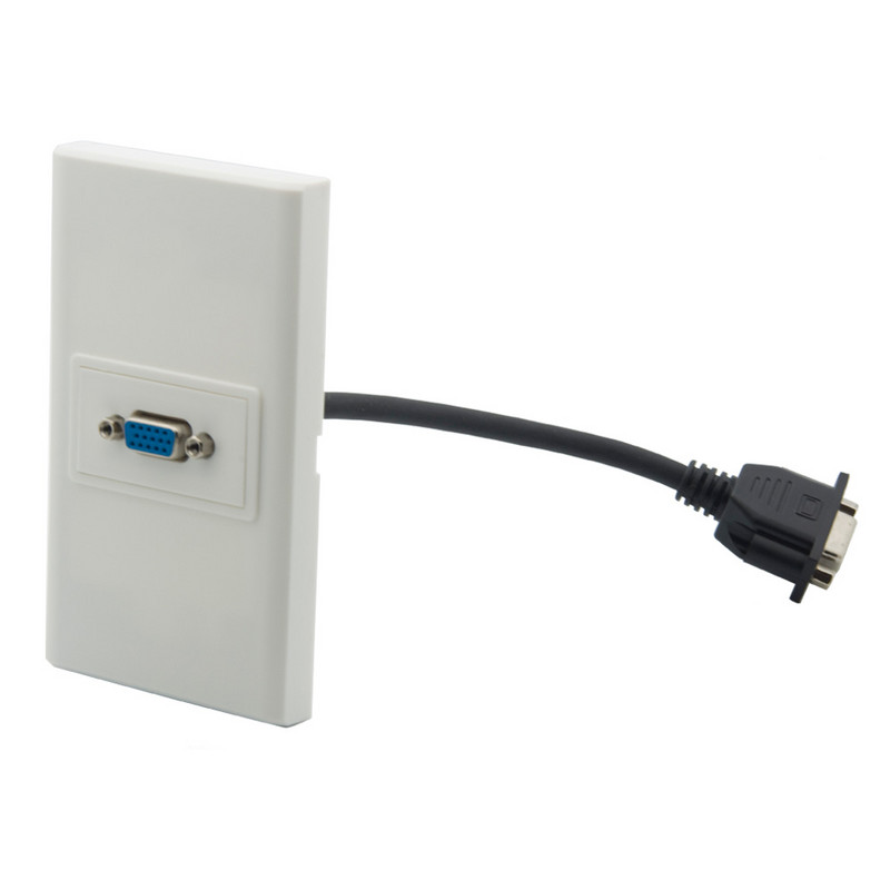 DMTMB 1 Gang No Screw 1 Port VGA Wall Plate