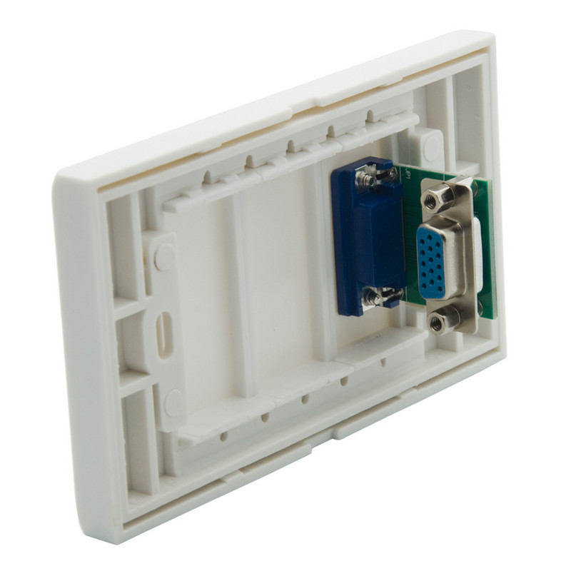 DMTMB 1 Gang No Screw 1 Port VGA Wall Plate