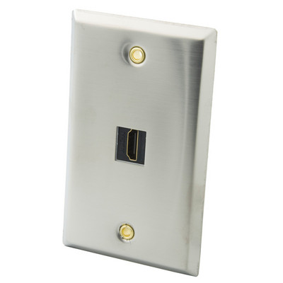 Jednostruka HDMI zidna ploča s jednim priključkom od nehrđajućeg čelika sa stražnjom stranom ženskog na ženski konektor