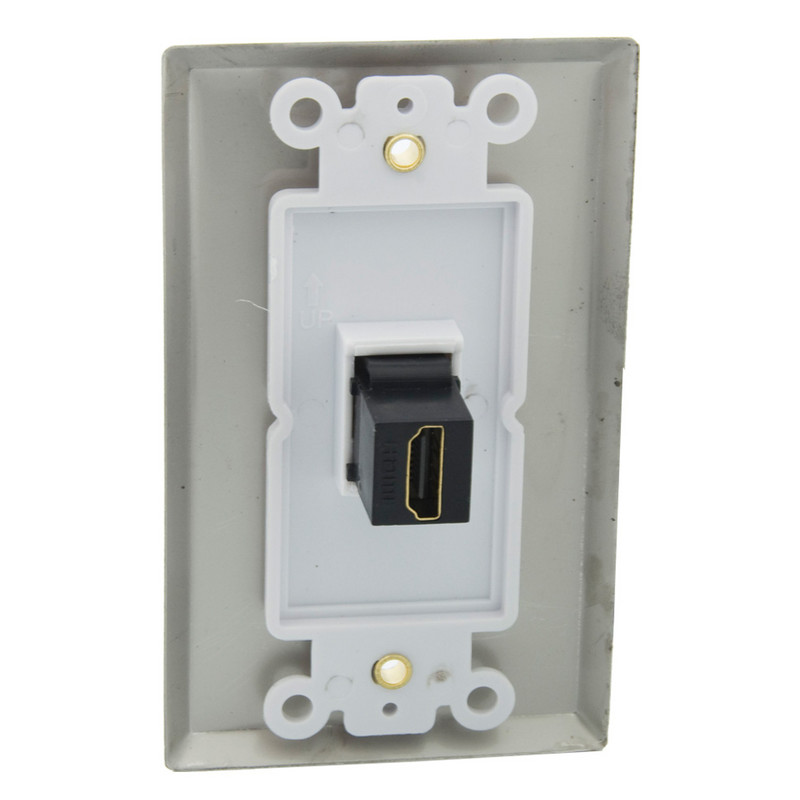 Jednostruka HDMI zidna ploča s jednim priključkom od nehrđajućeg čelika sa stražnjom stranom ženskog na ženski konektor