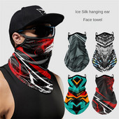 Vasarinė ledo šilko veido kaukė lauko dviratininkams kaklaskarė Bandana dviratis motociklas stovyklavimas medžioklė bėgimas apsauga nuo UV šalikai