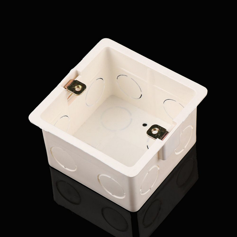 Тип 86 Кутия за стенен монтаж PVC Пластмаса Огнеустойчива касета за превключватели 50 mm Удебелена разклонителна кутия за външен стенен монтаж