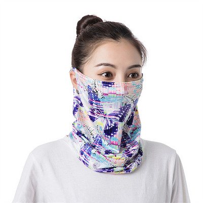 Opaľovací krém Ice Silk, letná anti-UV rýchloschnúca maska na tvár, priedušná šatka s ochranou krku a závesnou čelenkou do uší