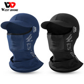 WEST BIKING Summer Cool Balaclava Ice Silk Jalgrattamüts Päikese UV-kaitse Näokate Peakate Mask Rattasõidu Meeste Mütsid