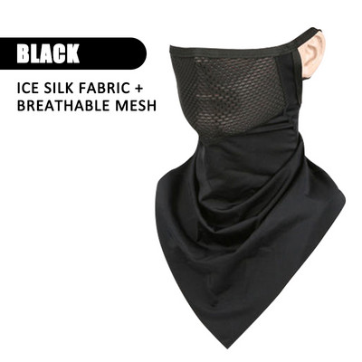 Sportovi na otvorenom Unisex Ice Silk trokutasta zaštita od sunca Viseća ušna maska za pola lica Biciklizam Ribolov Prozračna zaštita za vrat