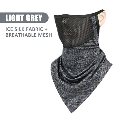 Sportovi na otvorenom Unisex Ice Silk trokutasta zaštita od sunca Viseća ušna maska za pola lica Biciklizam Ribolov Prozračna zaštita za vrat