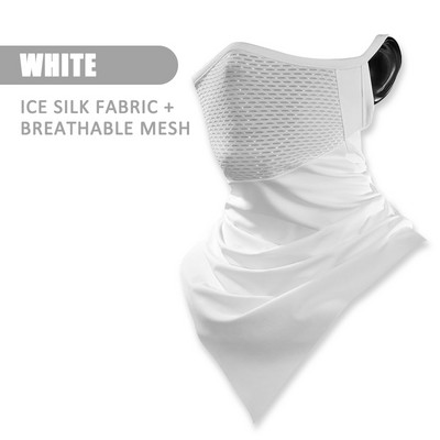 Sportovi na otvorenom Unisex Ice Silk trokutasta zaštita od sunca Viseća ušna maska za pola lica Biciklizam Ribolov Prozračna zaštita za vrat