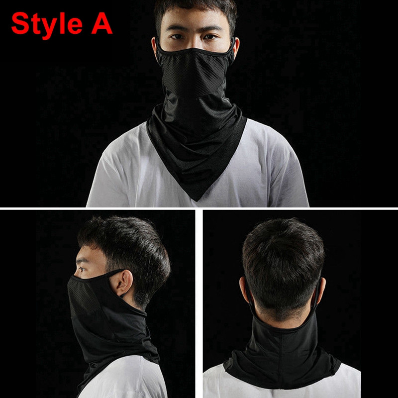 Sportovi na otvorenom Unisex Ice Silk trokutasta zaštita od sunca Viseća ušna maska za pola lica Biciklizam Ribolov Prozračna zaštita za vrat