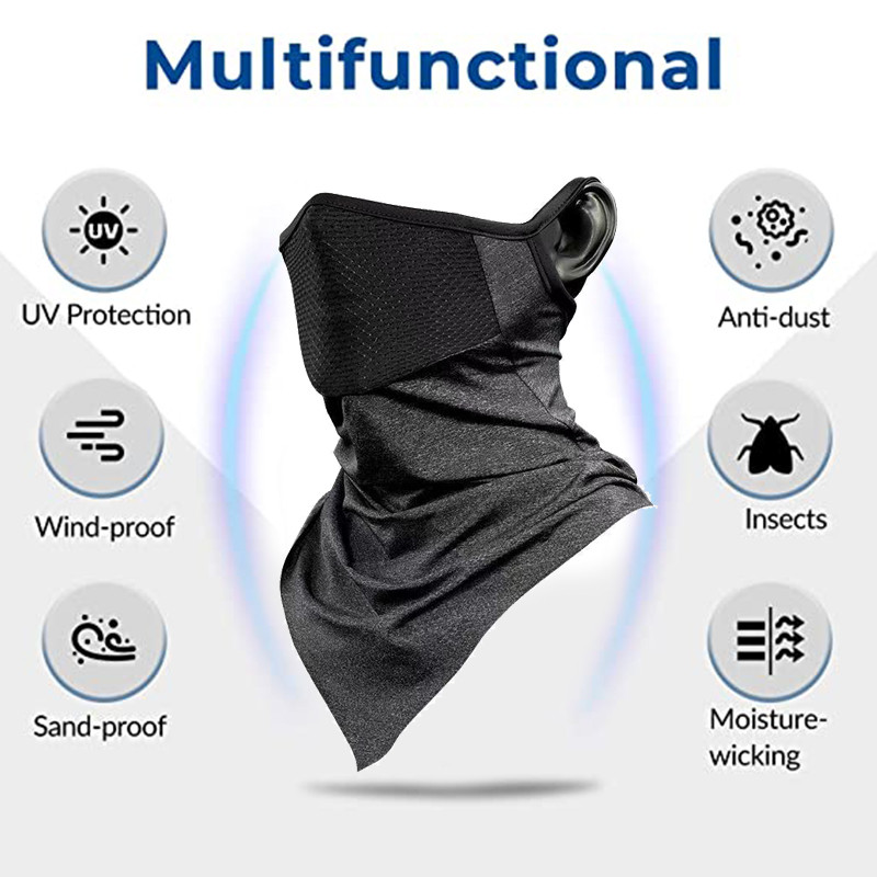 Sportovi na otvorenom Unisex Ice Silk trokutasta zaštita od sunca Viseća ušna maska za pola lica Biciklizam Ribolov Prozračna zaštita za vrat